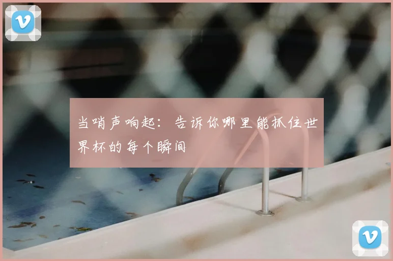 当哨声响起：告诉你哪里能抓住世界杯的每个瞬间